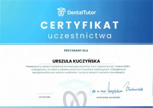 certyfikat uczestnictwa