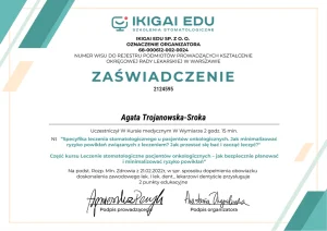 Certyfikat projektowanie uśmiechu