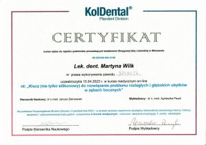 certyfikat Martyna 4