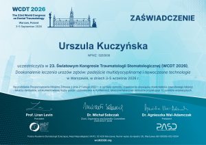 Zaświadczenie Urszula Kuczyńska